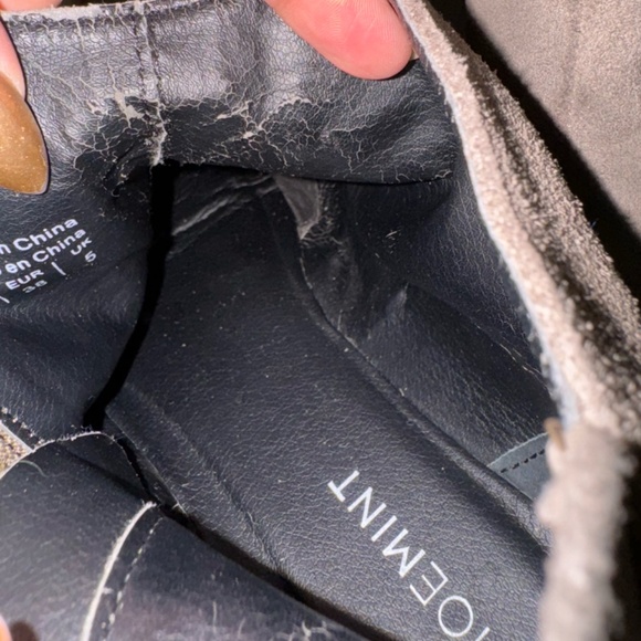 mushroom suede leather flat ankle boots - Picture 6 of 6